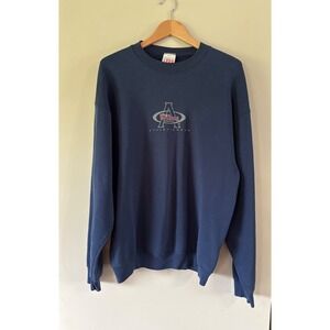 Vintage Wilson Athleticwear Sweatshirt Navy Blue Crewneck XL Made in USA 90s